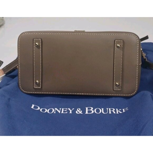 NEW Sales Sample Dooney & Bourke Beacon Domed Satchel BBECN1469 Taupe Brown - Picture 10 of 10